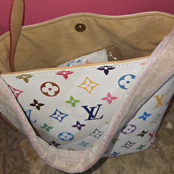 Louis Vuitton Multicolor Monogram White Canvas Shoulder Bag - Picture 11 of 12